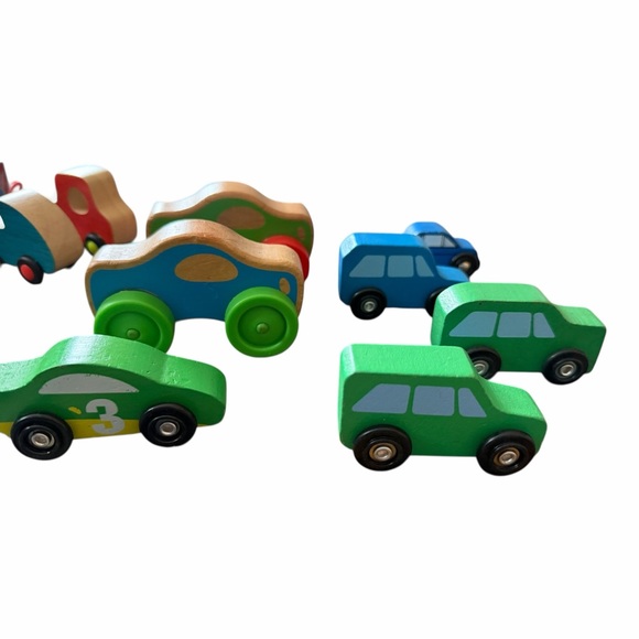 Lot of 14 Wooden Toy Cars Trains Montessori Pretend Play Melissa & Doug - Picture 14 of 16